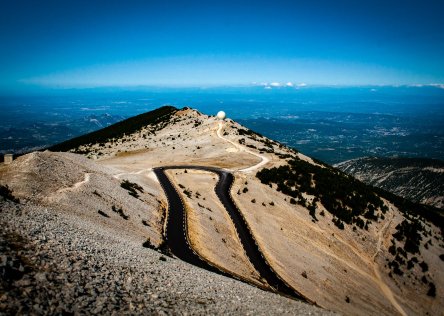Mont Ventoux View of the road around Mont Ventoux