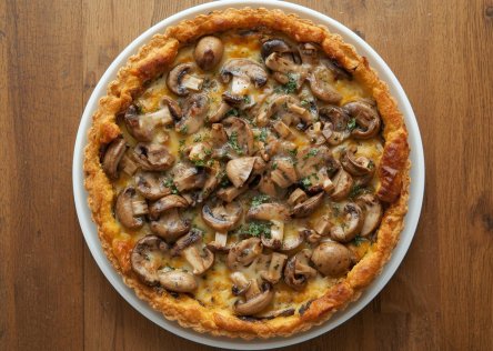 Mushroom and goat cheese tart Mushroom and goat cheese tart