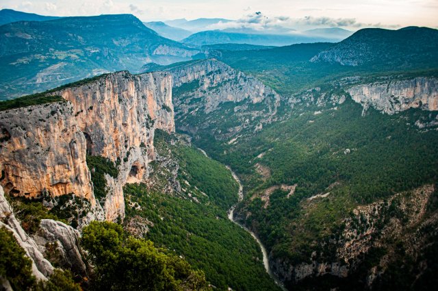 Landscape of Verdon Gorge in Provence