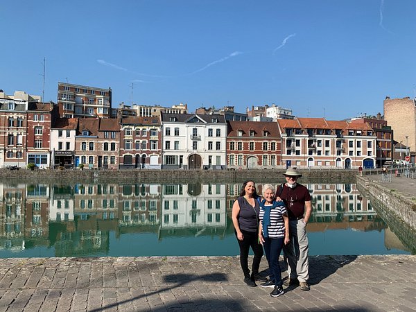 Travelers in the old town of Lille