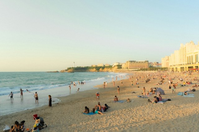 The beach in Biarritz