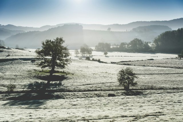 A winter landscape in Burgundy