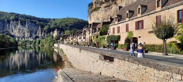 Medieval houses along the Dordogne River