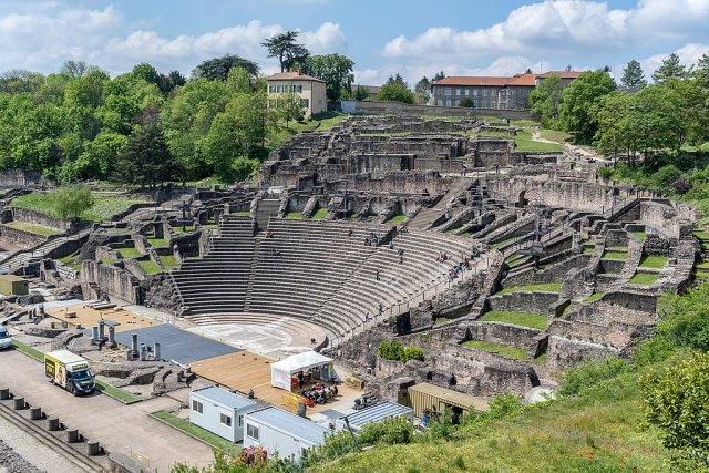 Gallo-Roman theater in Lyon's Fourvière neighborhood