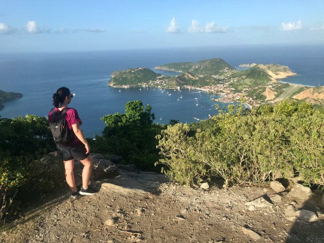 A view of Guadeloupe island in the Caribbean