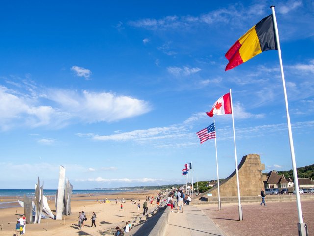 The war memorial at Omaha Beach in Normandy