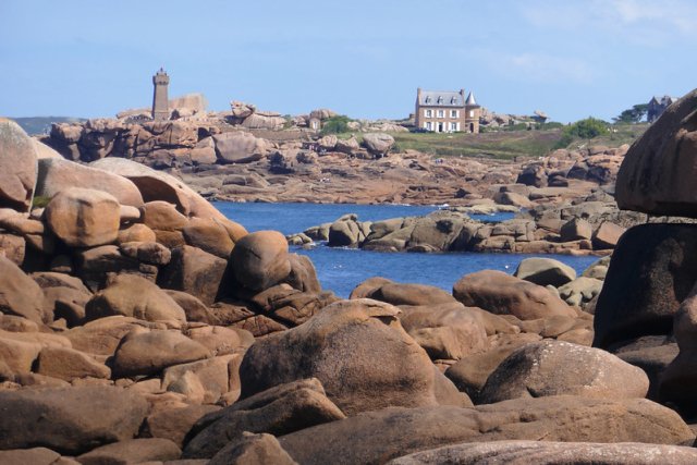 Lighthouse at Ploumanach Brittany in France