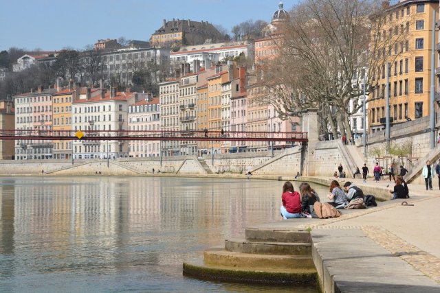 By the Saone river in Lyon