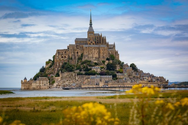 Mont Saint Michel islet and abbey in Normandy