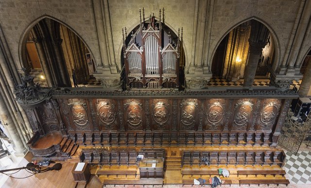 The organ at Notre Dame Cathedral before the fire The organ at Notre Dame Cathedral before the fire