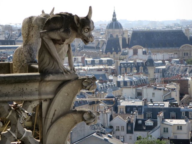 The gargoyles before the fire of 2019 The gargoyles on Notre Dame Cathedral in Paris