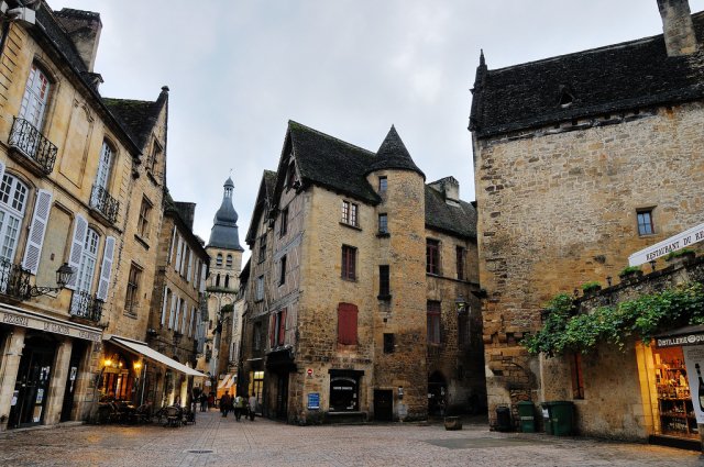 The medieval buildings in Sarlat