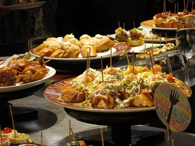 Pintxos in Donostia-San Sebastian in the Basque Country