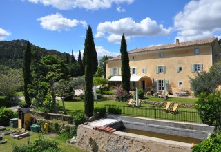 At night, relax in the garden or by the swimming pool in the olive trees