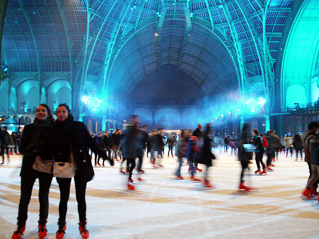 Paris: an ice-skating rink on Galeries Lafayette rooftop